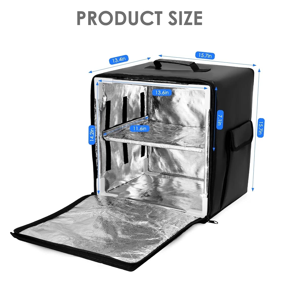 Caja de Almuerzo Pizza para Llevar Mochila Entrega de Alimentos Bolsa de Supermercado Reutilizable con Aislamiento Servidor de Buffet Bandeja de Calentamiento Caja de Contenedor de Almuerzo (Color :