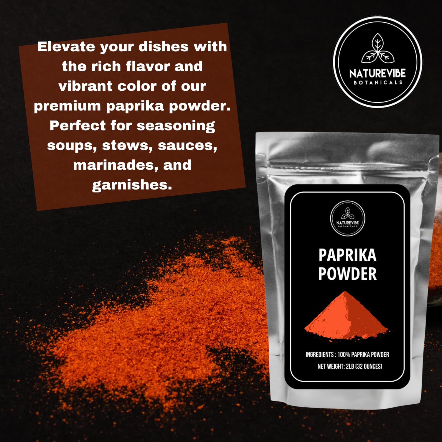 Paprika Powder 2lb & Ceylon Cinnamon Powder 5lb | Premium Quality Spice Combo for Cooking & Baking | Fresh, Aromatic & Versatile Spice Bundle | Ideal for Culinary Use | Value Combo Pack