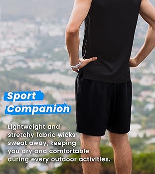 Amazon.com: Nepest Mens Black Shorts 5 Inch Inseam Athletic