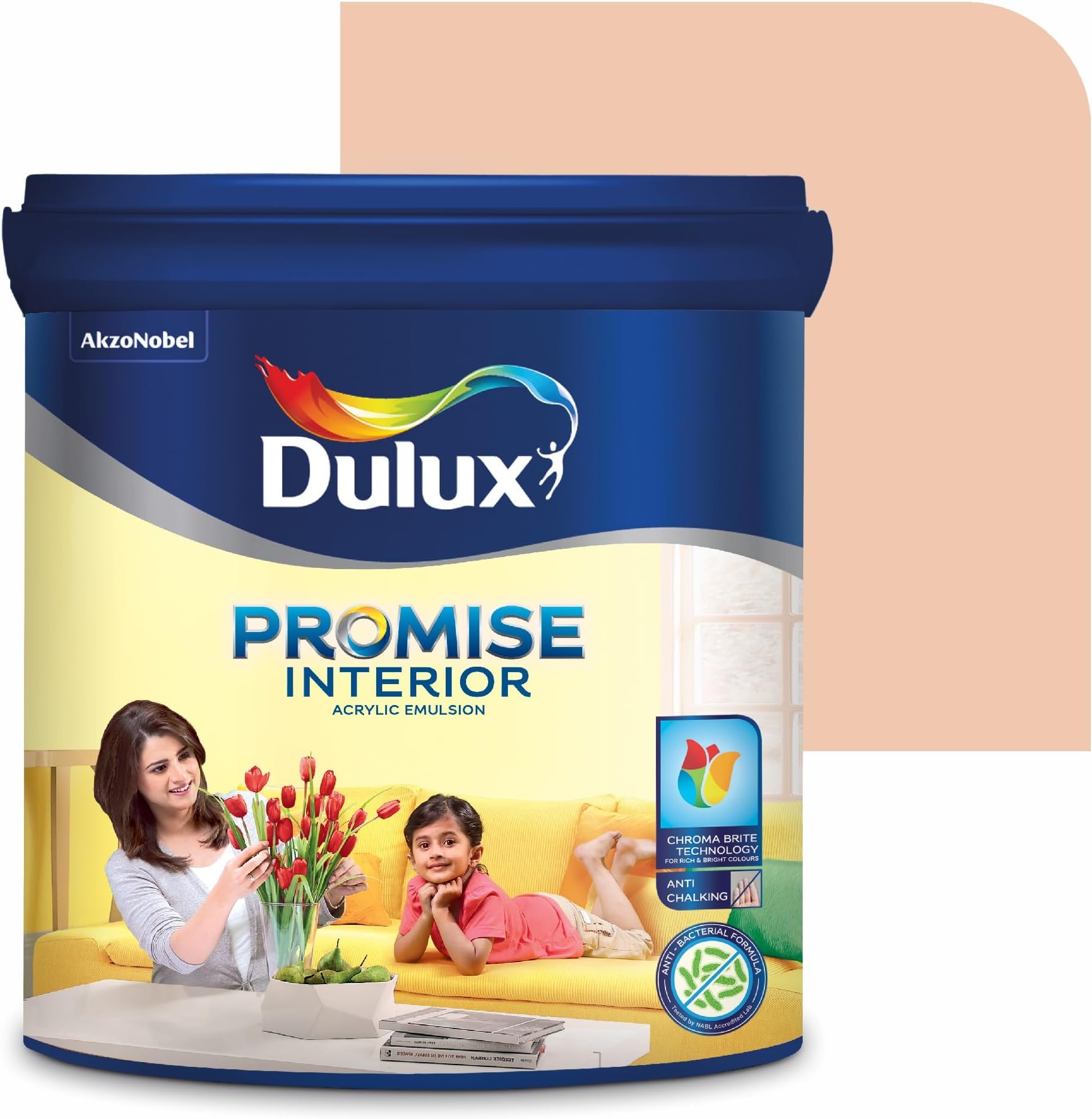 Dulux Promise Interior Emulsion Paint (1L, Antelope Tan) | Brighter & Longer-Lasting Colors | Rich Finish | Chroma Brite Technology | Anti-Chalk | Water-Based Acrylic Paint