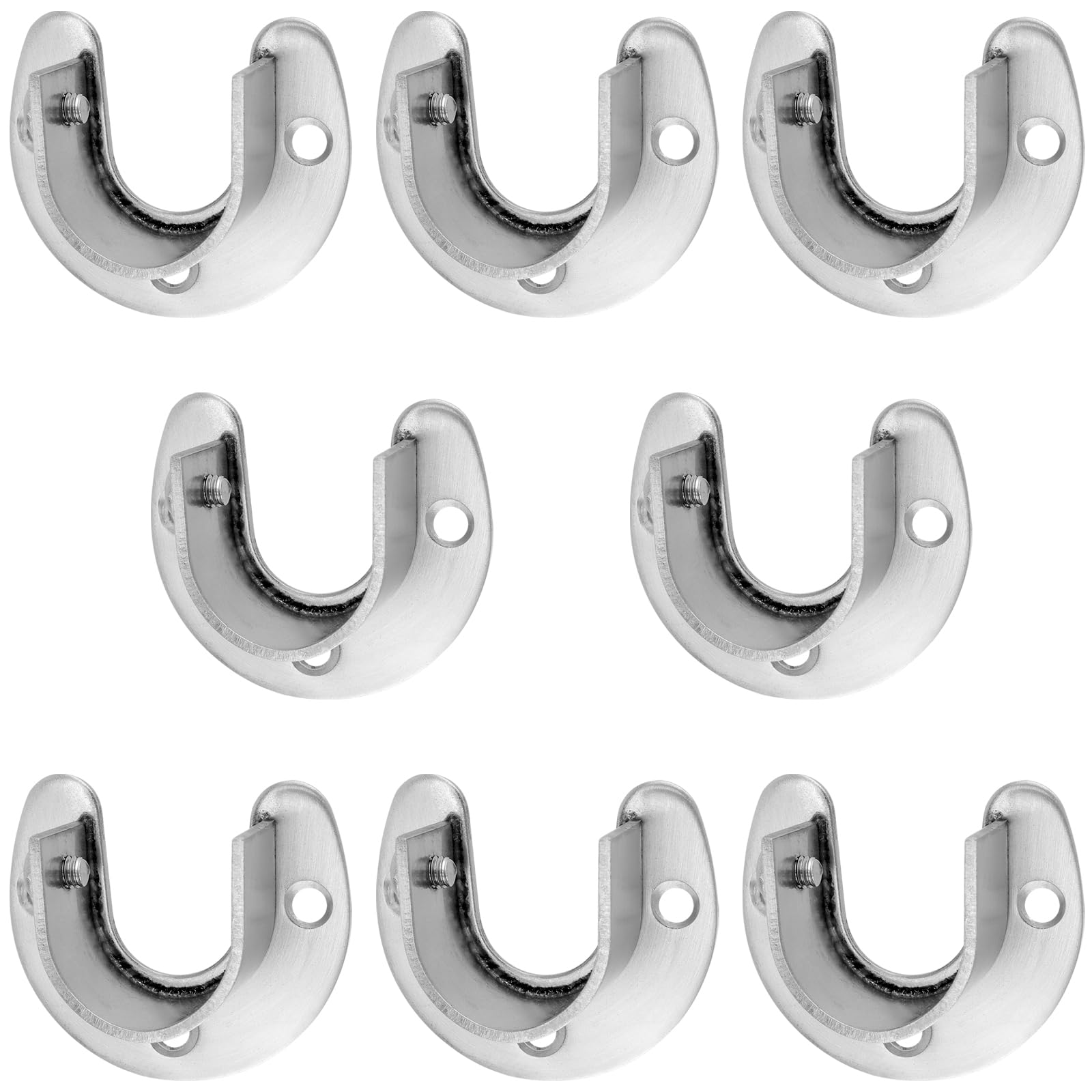 YUENPUN 8 PCS Wardrobe Rail Bracket, Closet Rod Bracket End Supports