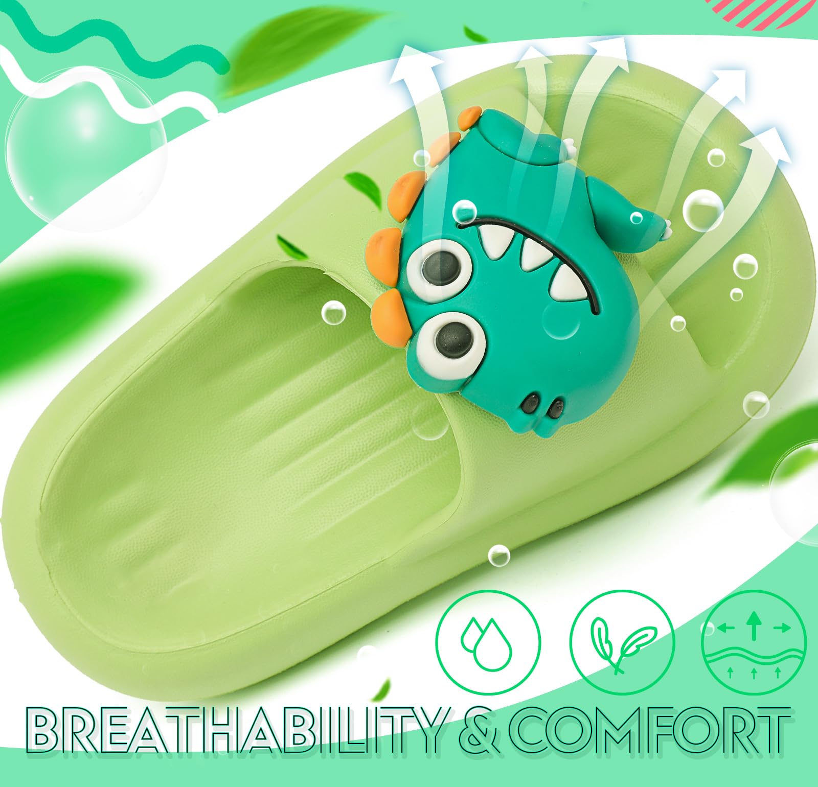 Chanclas de Baño Antideslizantes para Niños y Niñas - Ultraligeras <150g (Tallas 22/23 EU) - 20-36 EU, Sandalias Zapatillas EVA para Baño, Playa, Piscina, Jardín Interior y Exterior — view 6