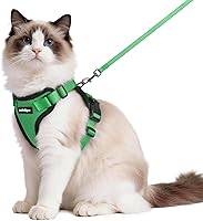 Vista 11 de rabbitgoo Cat Harness and Leash for Walking, Escape Proof Soft Adjustable Vest Harnesses for Cats, Easy Control Breathable Reflective Strips Jacket