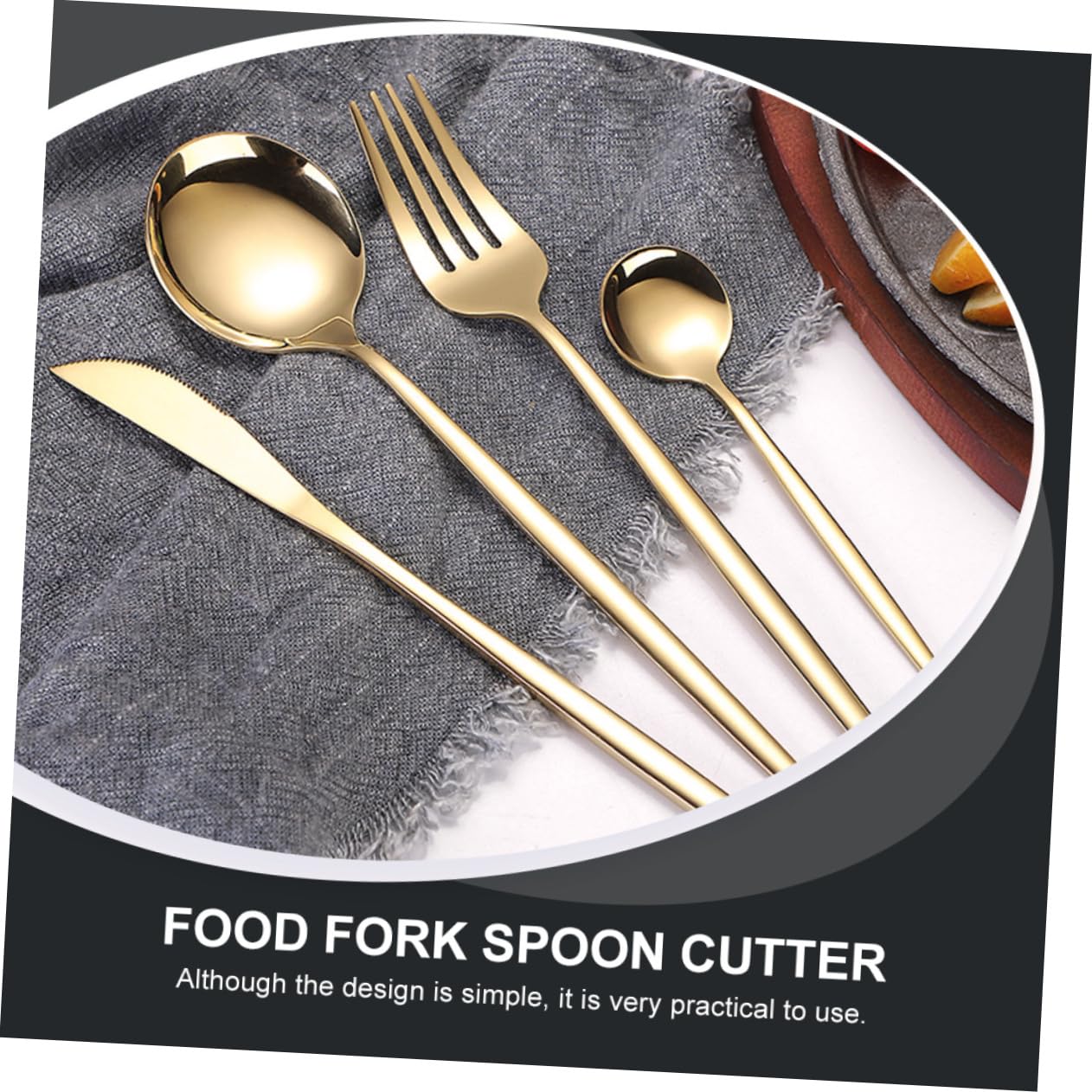 Cabilock 12pcs Stainless Steel Silverware Set Spoon Fork Knife Home Tableware Royal Silverware