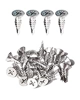 Vista 21 de IMScrews Tornillos autoperforantes Phillips de cabeza plana de acero inoxidable #8 x 1, 410 tornillos de acero inoxidable con rosca completa