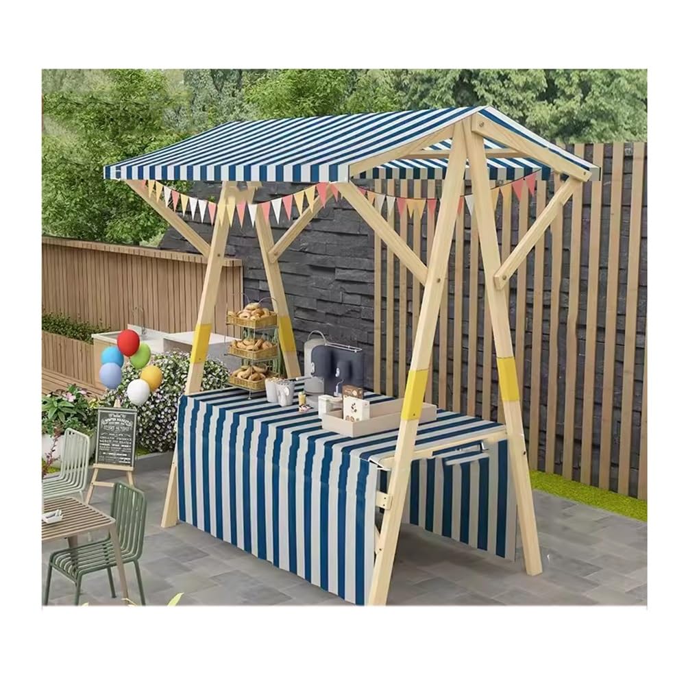 Genérico Carro de Camping Plegable, Carrito portátil para Acampar, Carrito Plegable para Playa, jardín, Picnic, Carrito Plegable para Puestos callejeros, Carrito de Madera portátil y Ligero