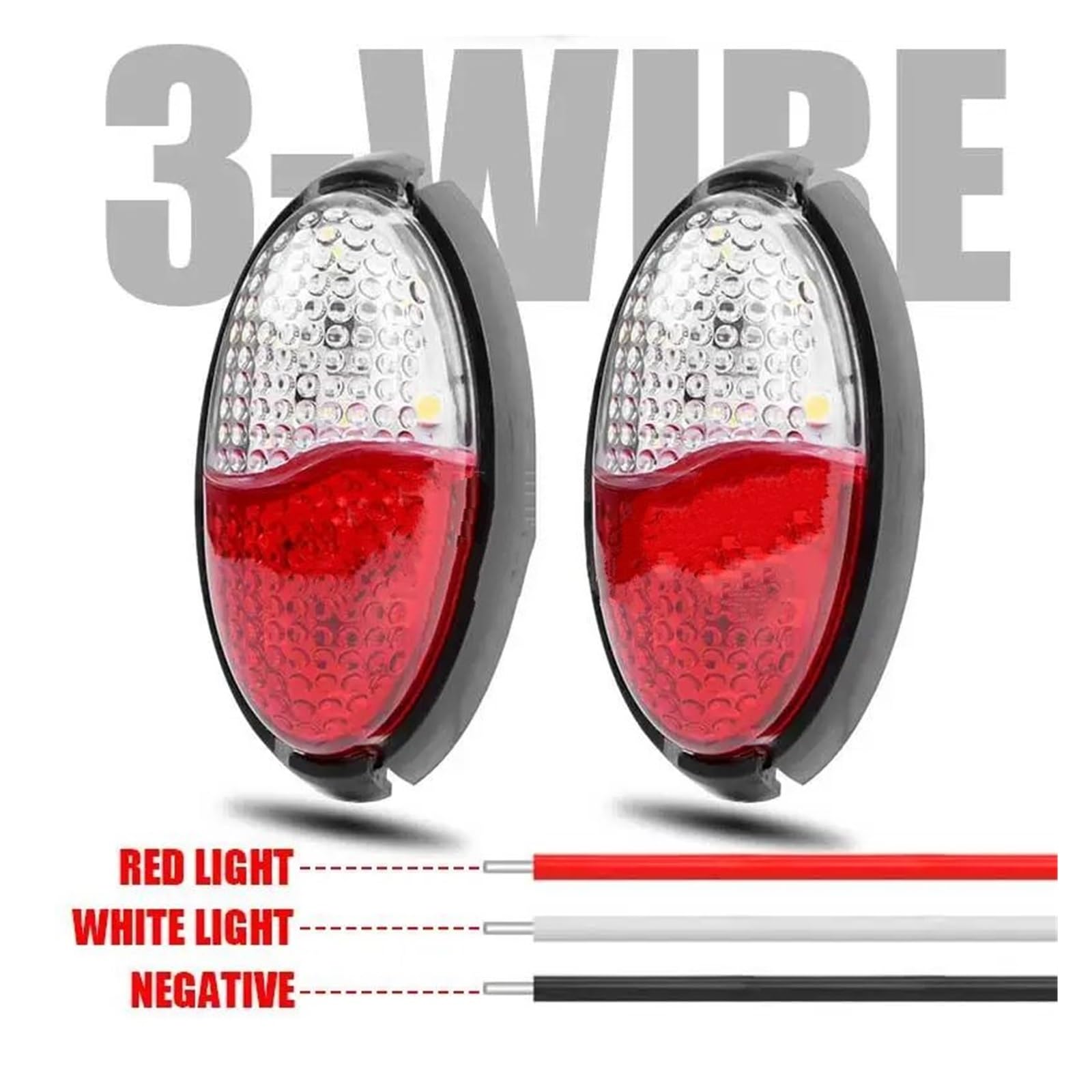 Luces Traseras Luces LED De Posición Lateral De 10-30V Indicadores De Luz Señal De Coche Freno Lámpara Trasera De Advertencia Luces De Liquidación De Camión Automotive Piloto Trasero ( Tamaño : 10pcs
