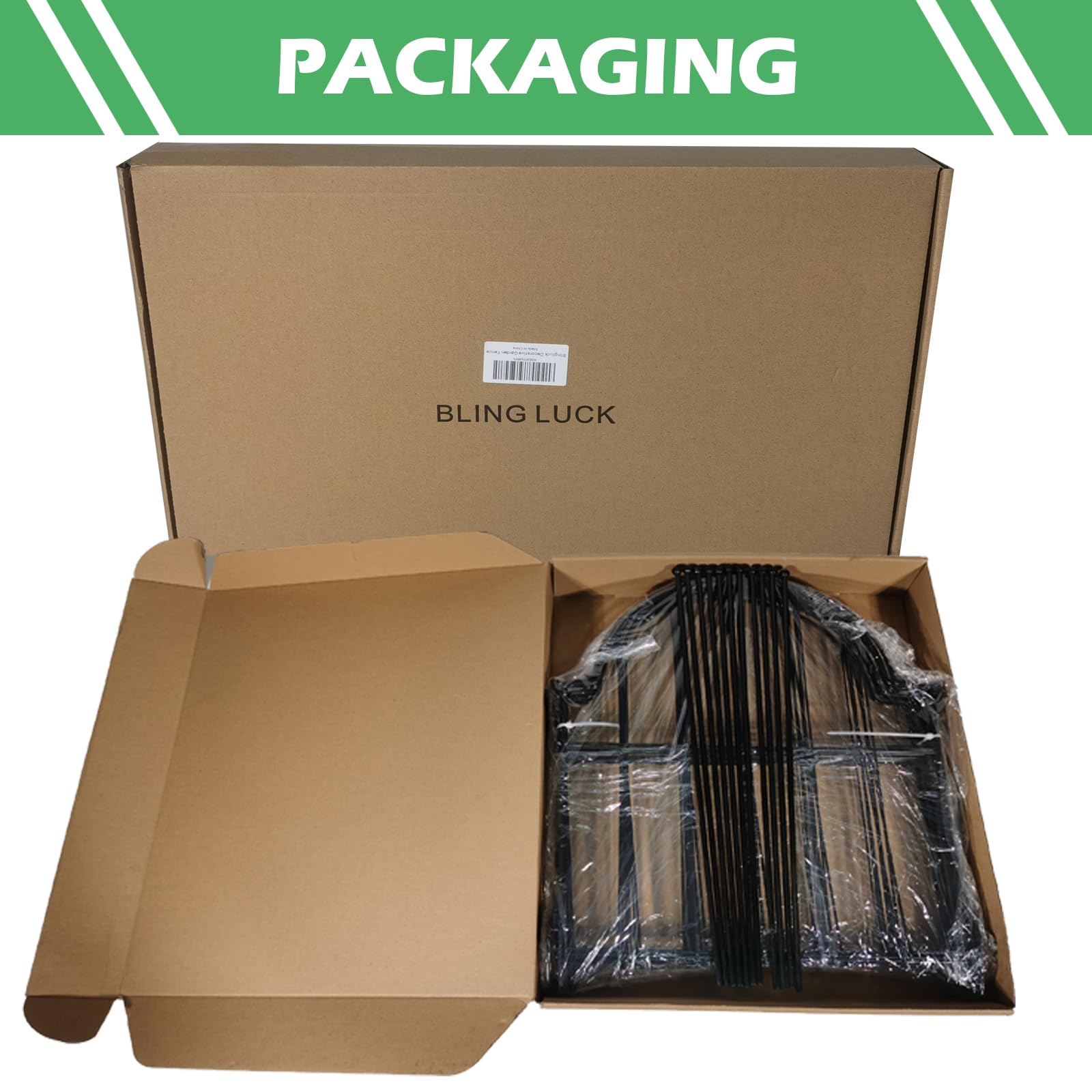 Garden Fence, 22 in(H) x 10.83 ft(L) Arched Rustproof Metal No Dig Fence Garden Fence Border, Ground Stake Animal Barrier Fence for Rabbit Dog, Outdoor Decor for Yard & Patio