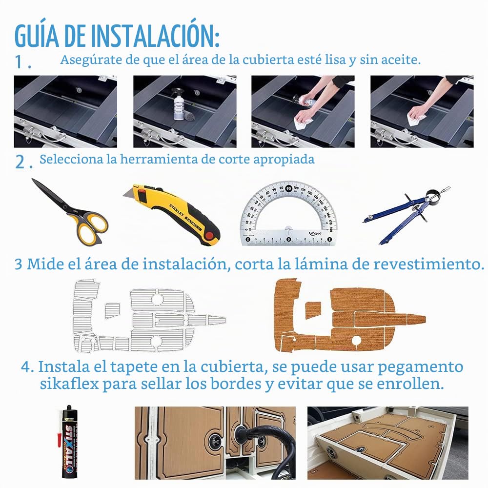 EVA Hoja de Cubierta de Yate Estera Antideslizante, Patrón de Camuflaje Teca Sintetica Barco, Antideslizante Alfombra Autoadhesiva Tapetes para Barcos, Yates, Kayak, Marina, RV