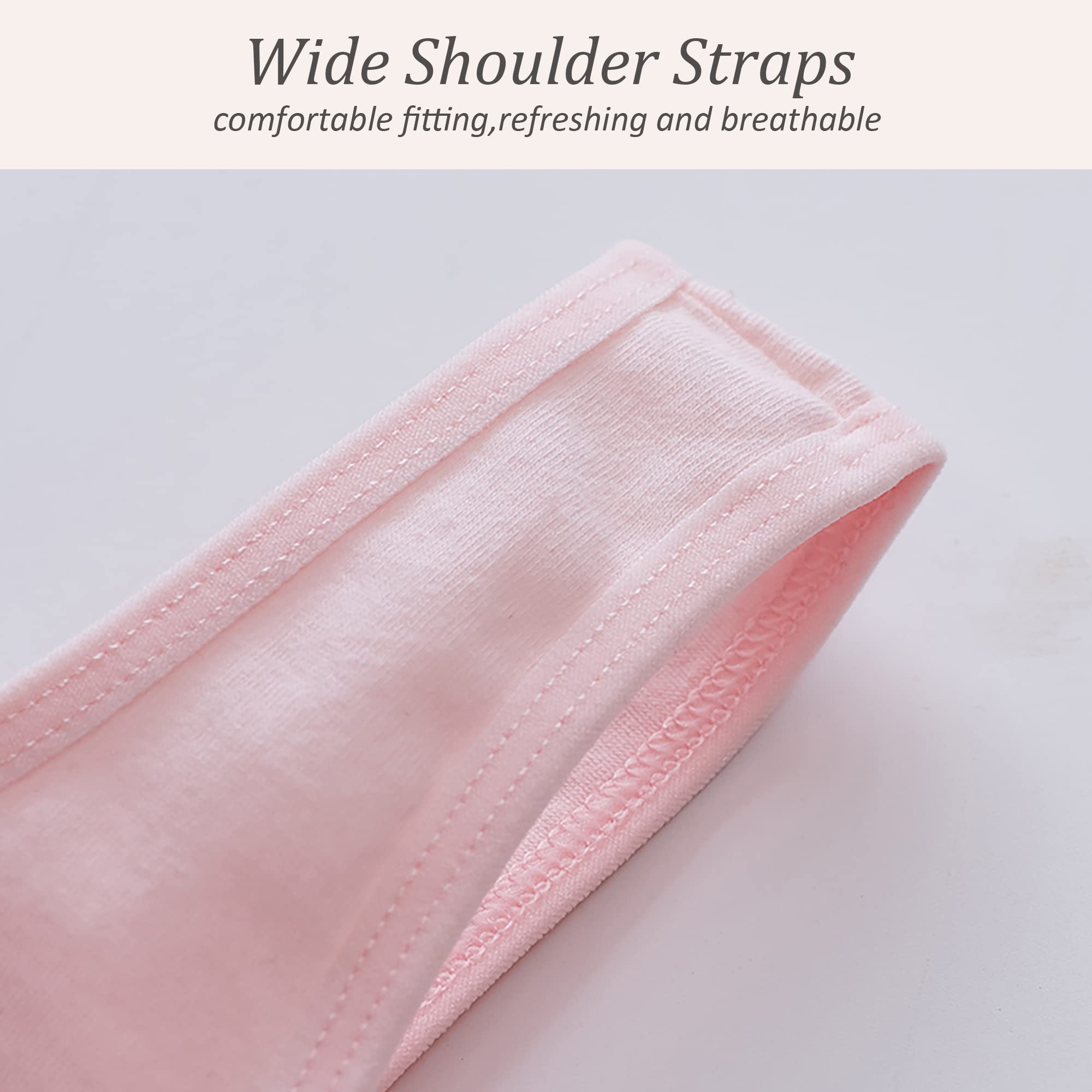 Brasier para niñas, 6 unidades, brasier de entrenamiento para niñas, brasier de algodón sin costuras, brasier corto sin costuras