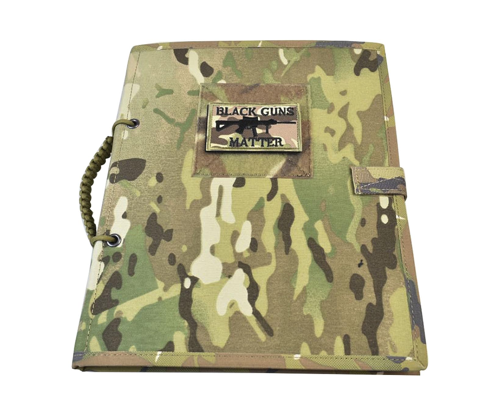 JFFCESTORE Tactical Hook & Loop Patch Book Holder Flip Page Booklet Organizer Store Collection Patches (CAMO)