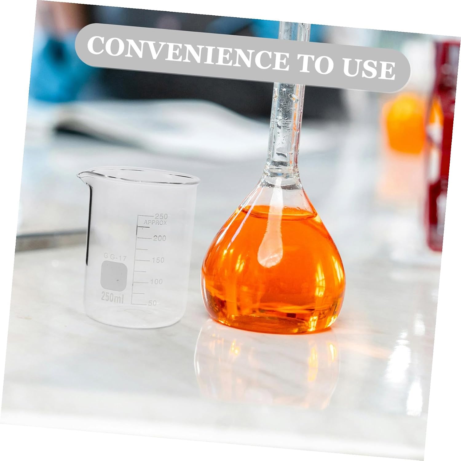 Glass Beaker Set 4 Pcs 10ml 25ml 50ml 100ml Graduated