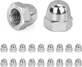 QIMEI-SHOP M8 Hexagonal Cap Nut Stainless Steel Cap Nuts for Screws Threaded Bolts Threaded Rods DIN 1587 20pcs