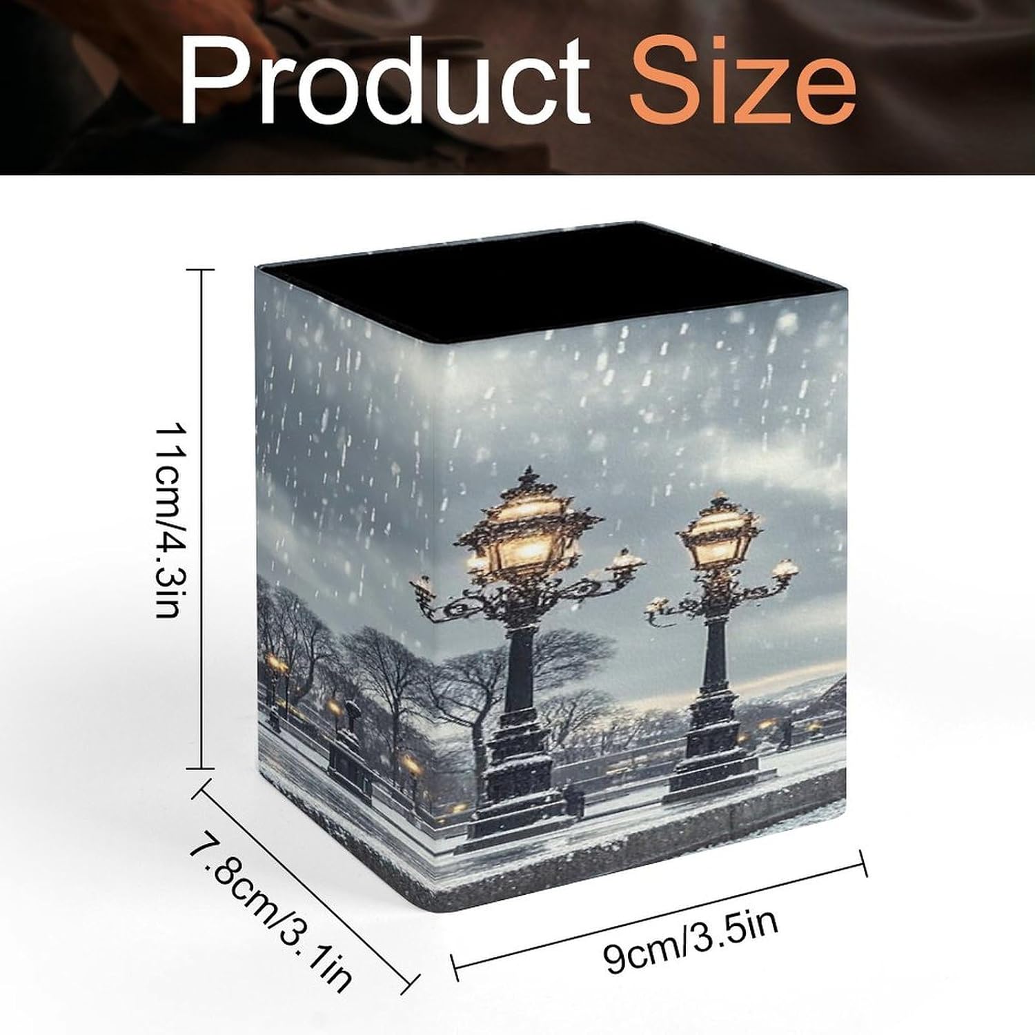 Eiffel Tower Square Pen Holder Desk Organizer for Office Home image 2