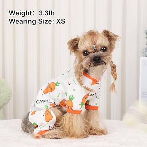 Miniatura 10 de Pijamas para perros de primavera y verano, ropa para perros pequeños y hembras - Chicos - Perros de tamaño mediano, ropa suave y elástica para