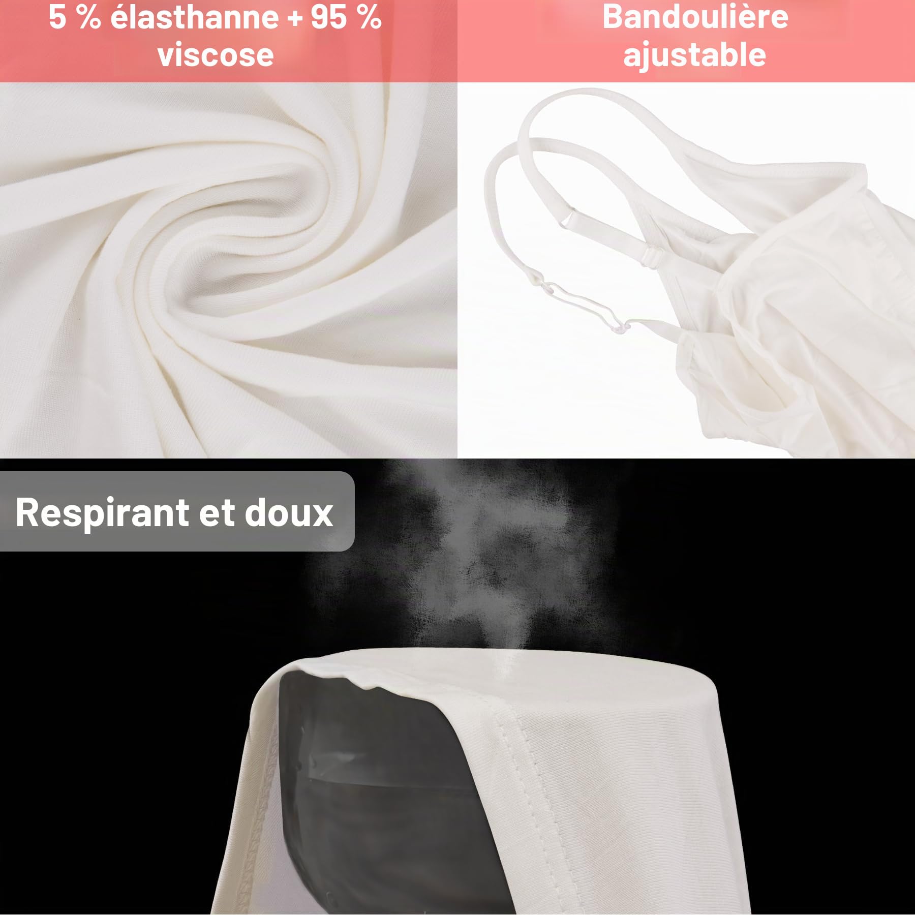 BQTQ 5 Pièces Débardeur Femme Extensibles Tank Top Basique Caraco Classics Débardeur pour Femme et Fille