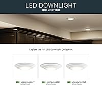 Vista 9 de Kichler Gen I Downlight LED, montaje empotrado al techo de 7.5", luz interior regulable, 2700K, (7.5" x 1.5"), blanco, 43846WHLED27