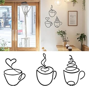 Coffee Decor for Metal Wall Art, Hanging Coffee Signs for Home Office Kitchen