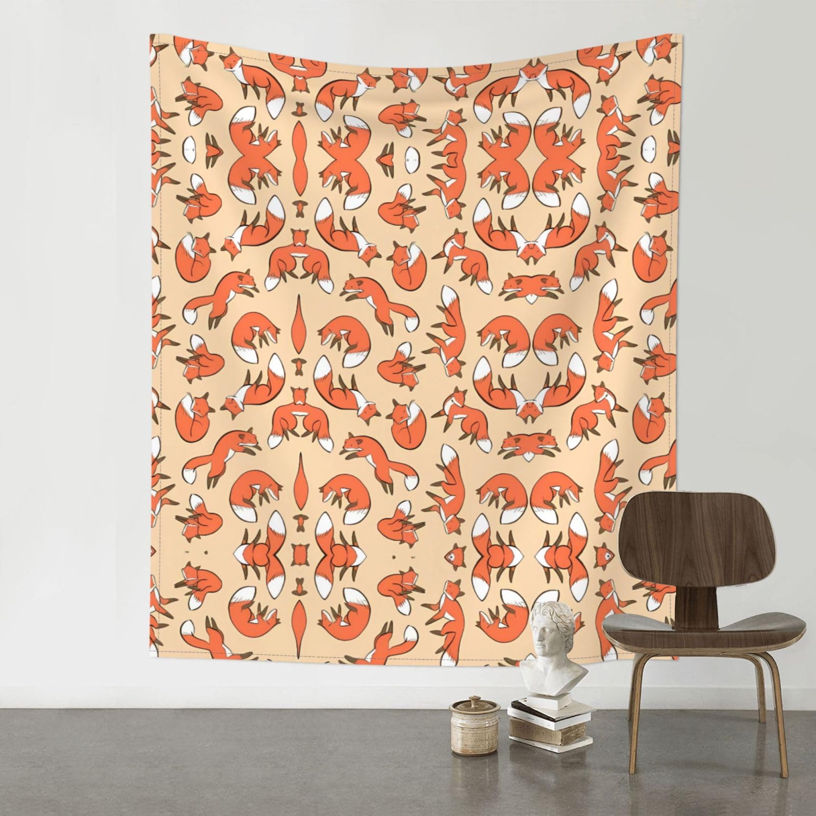 YYHWHJDE Many Foxes Prints Wall Tapestry 60x51in - High-Grade Polyester Throw for Dorm Room Decor, Beach Blankets & Home Accent
