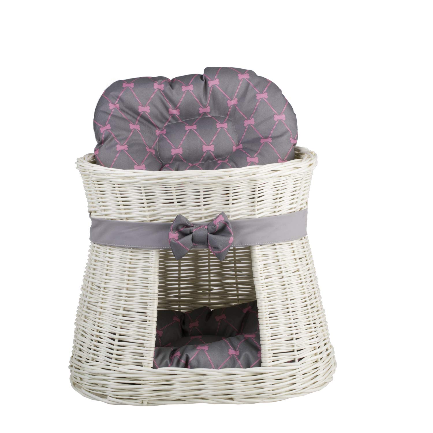 Niche en osier e-wicker24 lit surélevé pour chat et maison petit chien