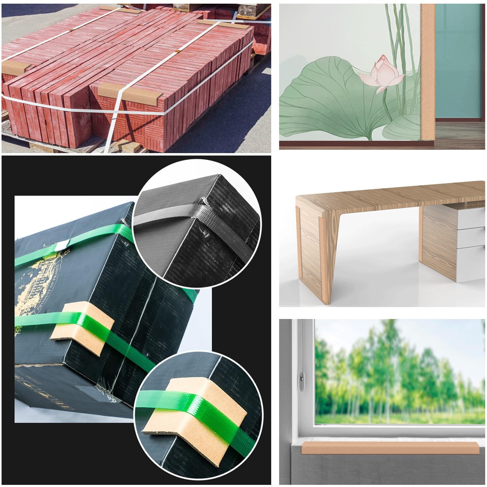 Protecteurs de bord en carton pour une expédition sécurisée, protections d'angle extra longues pour une meilleure protection à la maison, atelier et garage, empilables pour un emballage efficace