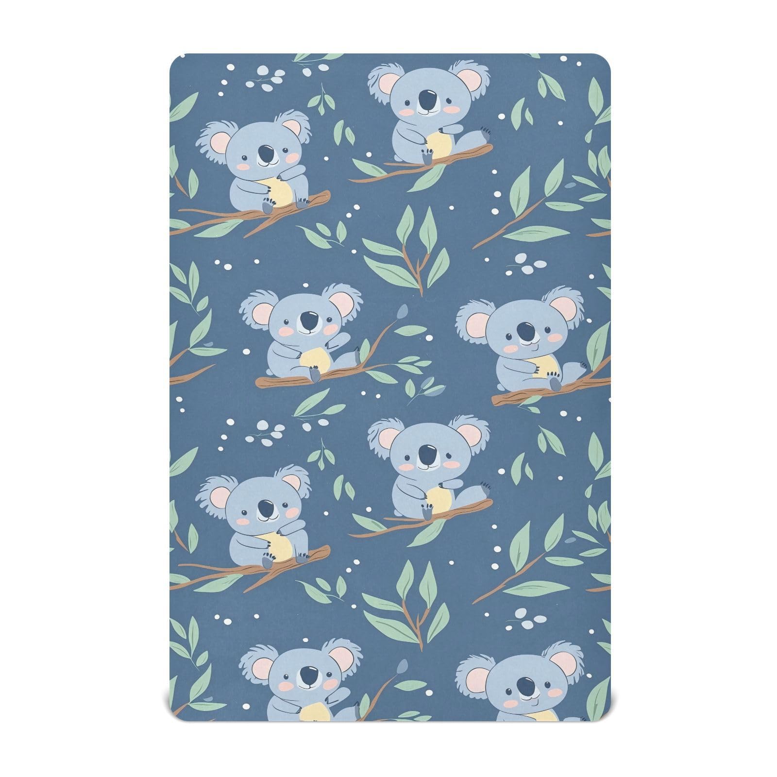 Crib Sheets for Boys Kawaii Koala Baby Girl Sheets,Neutral Mini Crib Mattress Sheets,Crib Mattress 52 * 28 * 9In