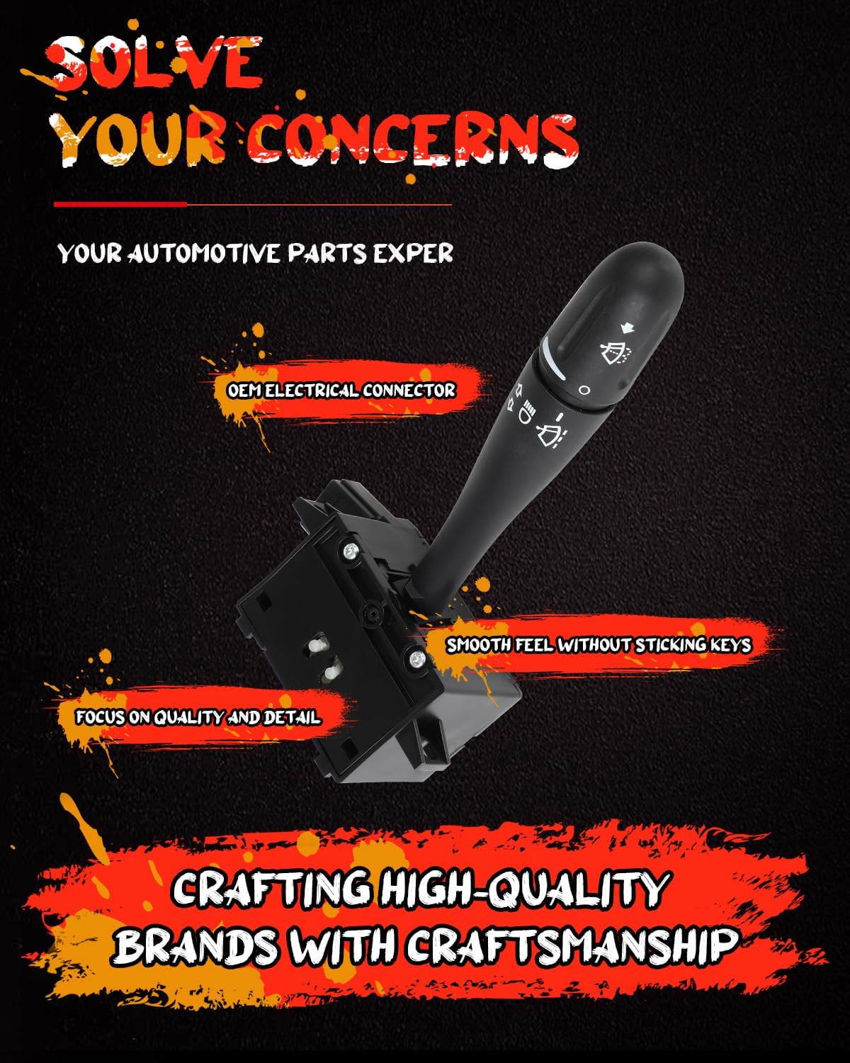 cciyu Multi-Function Switch 4685711AC Turn Signal Switch Headlamp Switch Windshield Wiper Switch Fit 2001-2007 for Chrysler Town & Country, 2001-2003 for Chrysler Voyager, 2001-2007 for Dodge Caravan