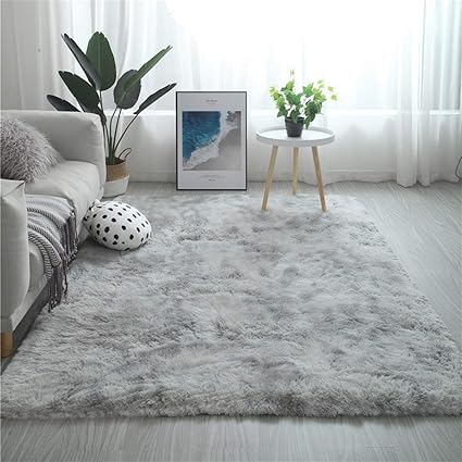 Amazon Leesentec カーペット ラグ 夏 シャギーラグ ラグマット 洗える 絨毯 じゅうたん 一年中使える 抗菌 滑り止め付き 多色選 ふわふわ 床暖房対応 冷房対策 センターラグ 長方形 グレー 白 约 160cm 0cm Leesentec リーセンテック ラグ カーペット
