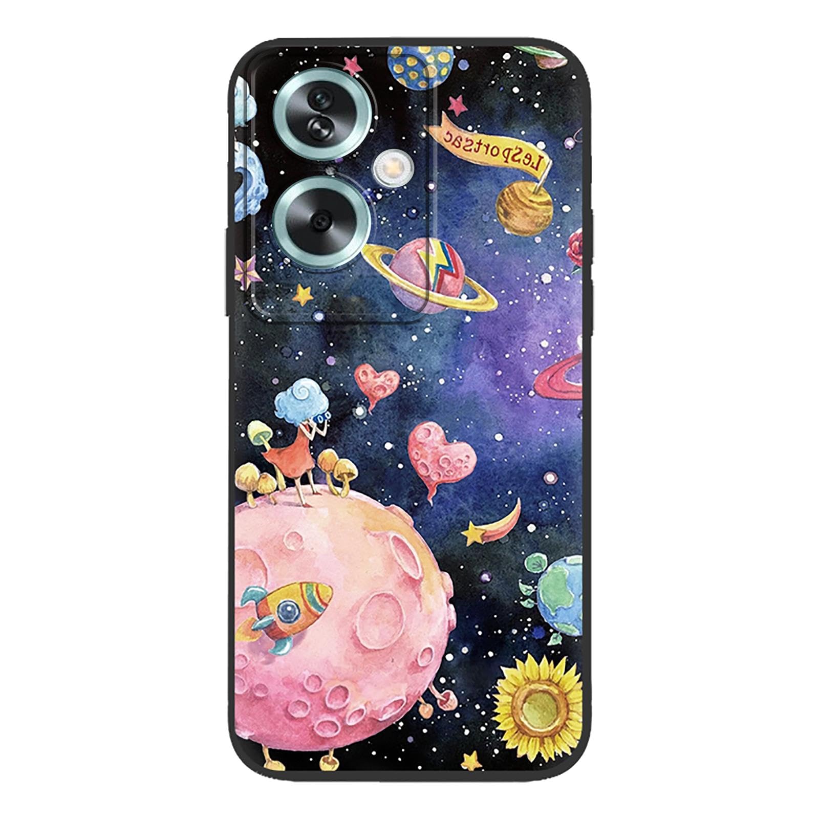IVoler Coque 3 En 1 Pour Oppo A79 5G Avec 2 Pièces Film En Verre Trempé, Transparent Antichoc Cas Fin, Souple En Silicone TPU De Protection