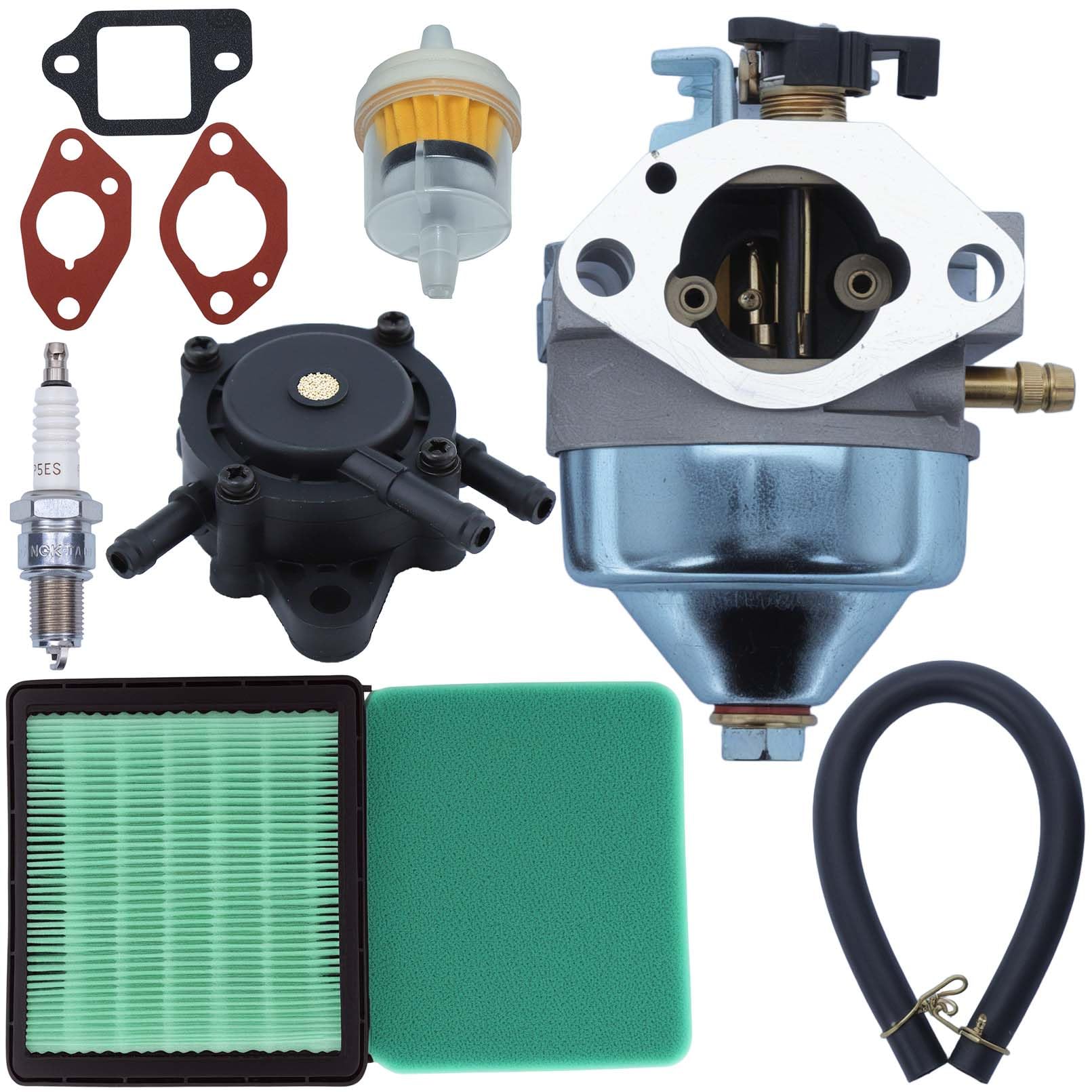 Kit Carburatore per Honda GCV190 Tagliaerba/Motore, ADEFOL Carburatore con Filtro dell'aria & Guarnizione & Pompa di Benzina & Candela Manutenzione Ricambi 9 in 1