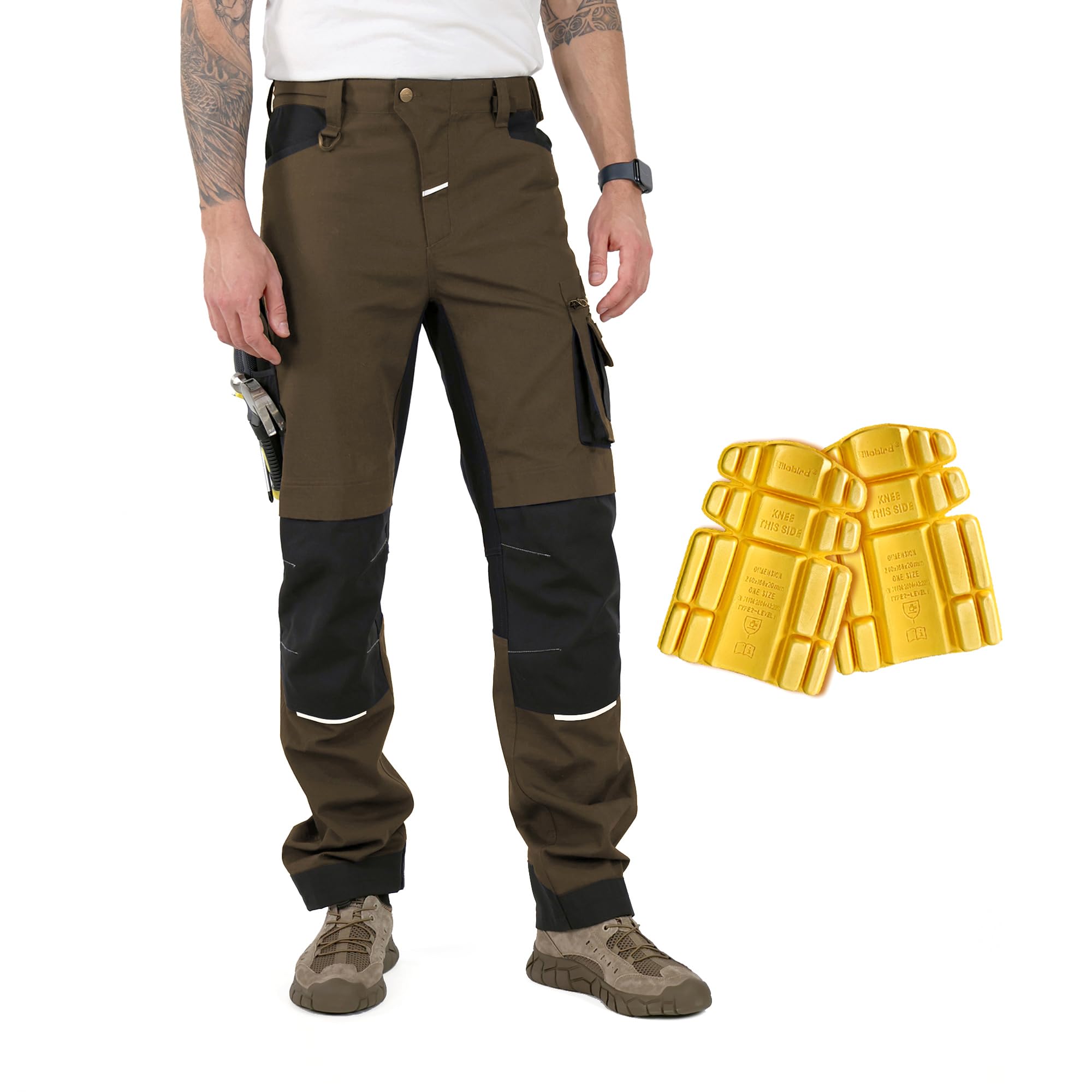 Ellobird Men's Construction Work Utility Pants