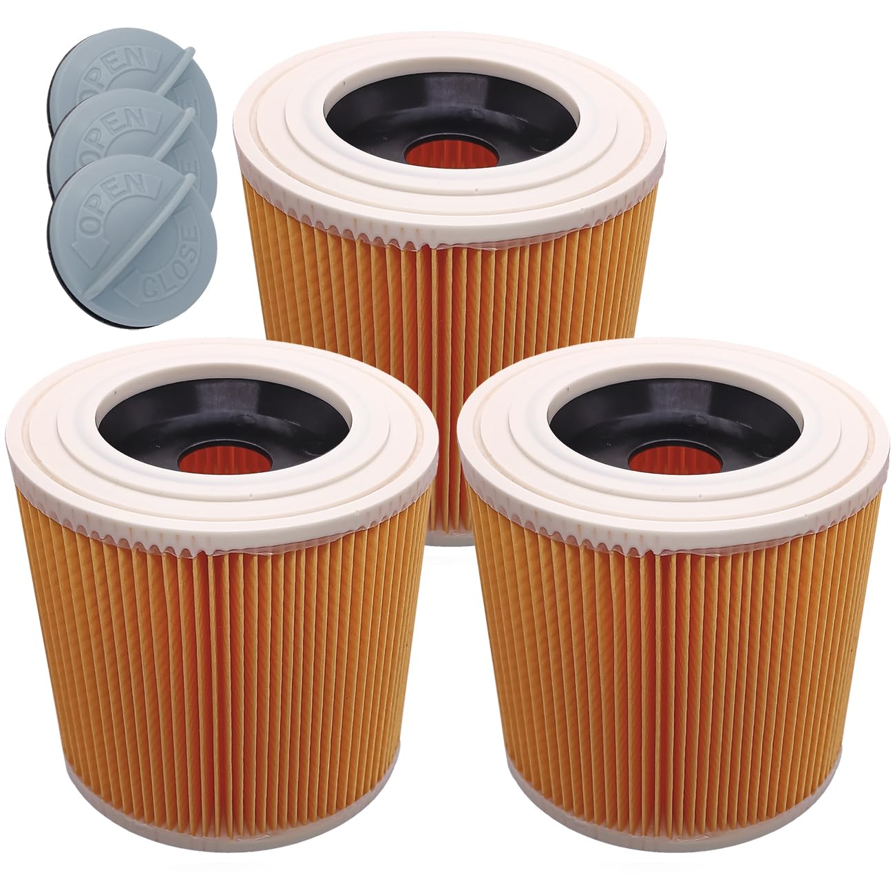 Pack of 3 Replacement Filters for Karcher A 2101, A 2105, A 2111