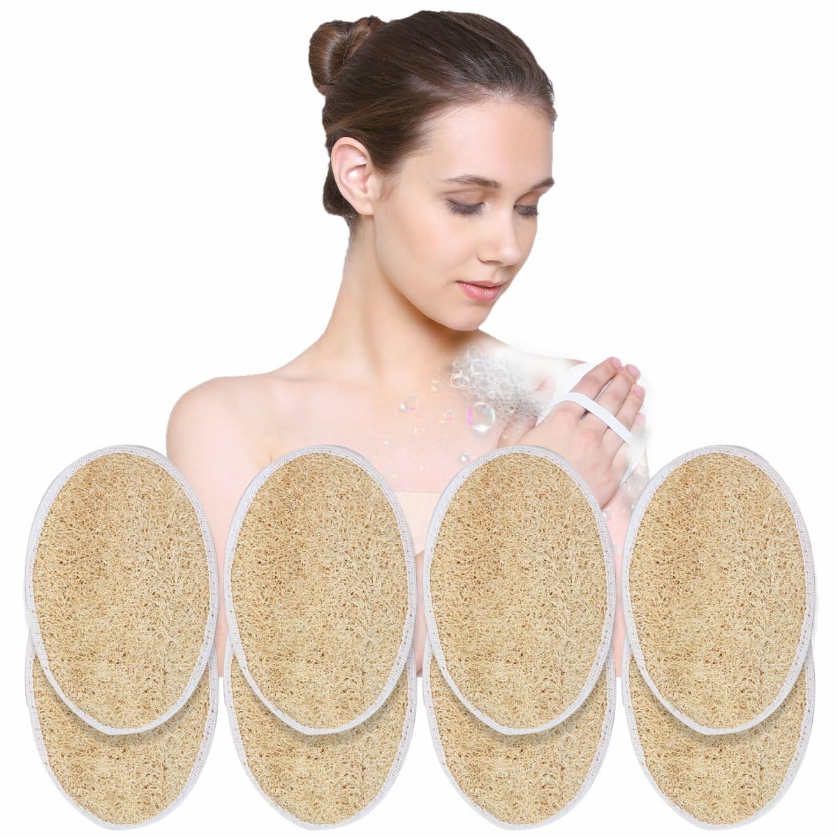Old Tree Oval Body Loofah (Pack of 8) for Men and Women - Natural Scrubber for Bathing - For All Type of Skin -Biodegradable and Eco-Friendly Natural Scrubber-image-26