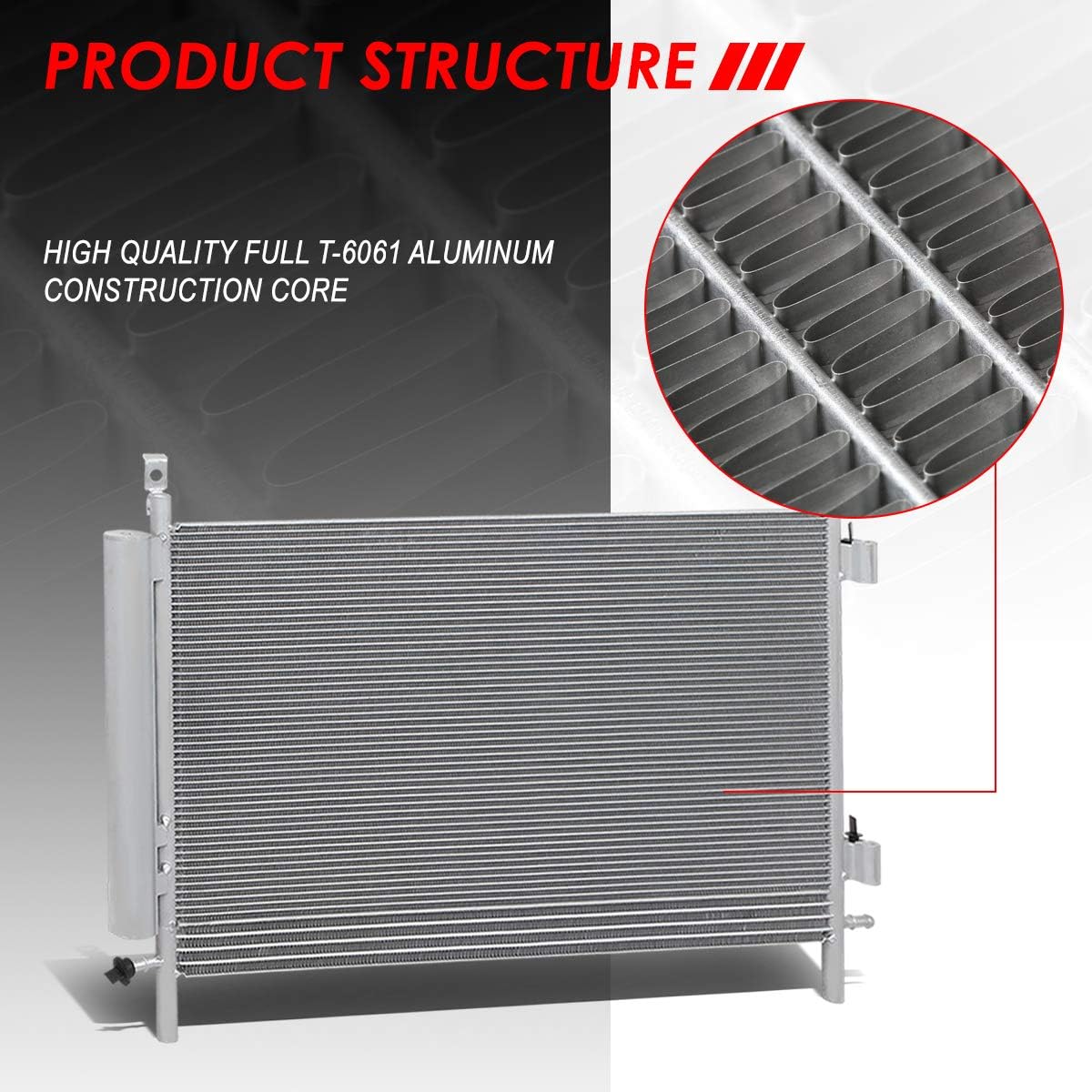 Auto Dynasty 3799 Aluminum A/C Condenser Compatible with Chevy Camaro 10-11