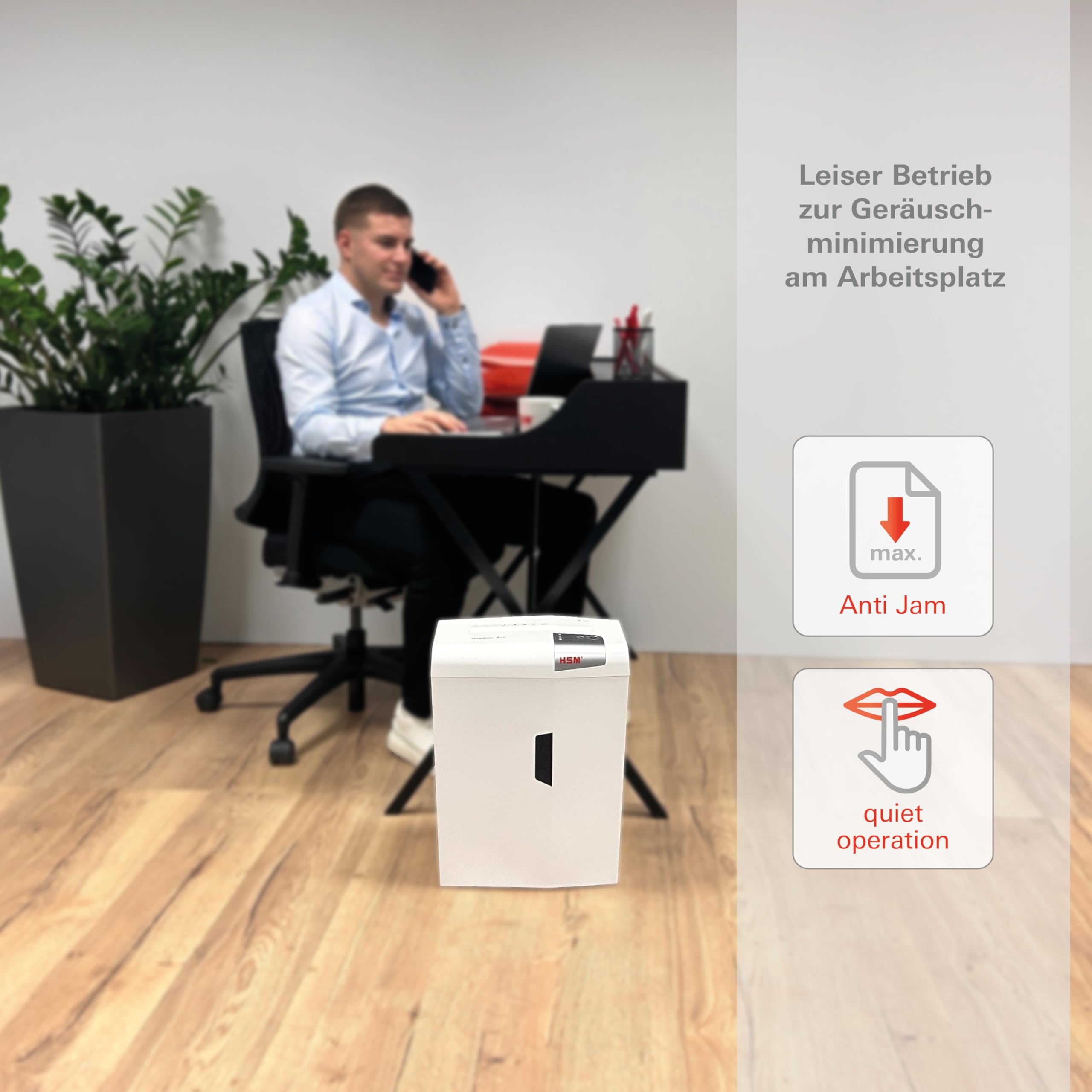 HSM shredstar X10 Aktenvernichter I Partikelschnitt 4,5x30 mm I 10 Blatt | Sicherheitsstufe P-4 I Leiser Home Office Schredder für Papier, CD/DVD, Kreditkarten I 20l Auffangbehälter I 2 Jahre Garantie