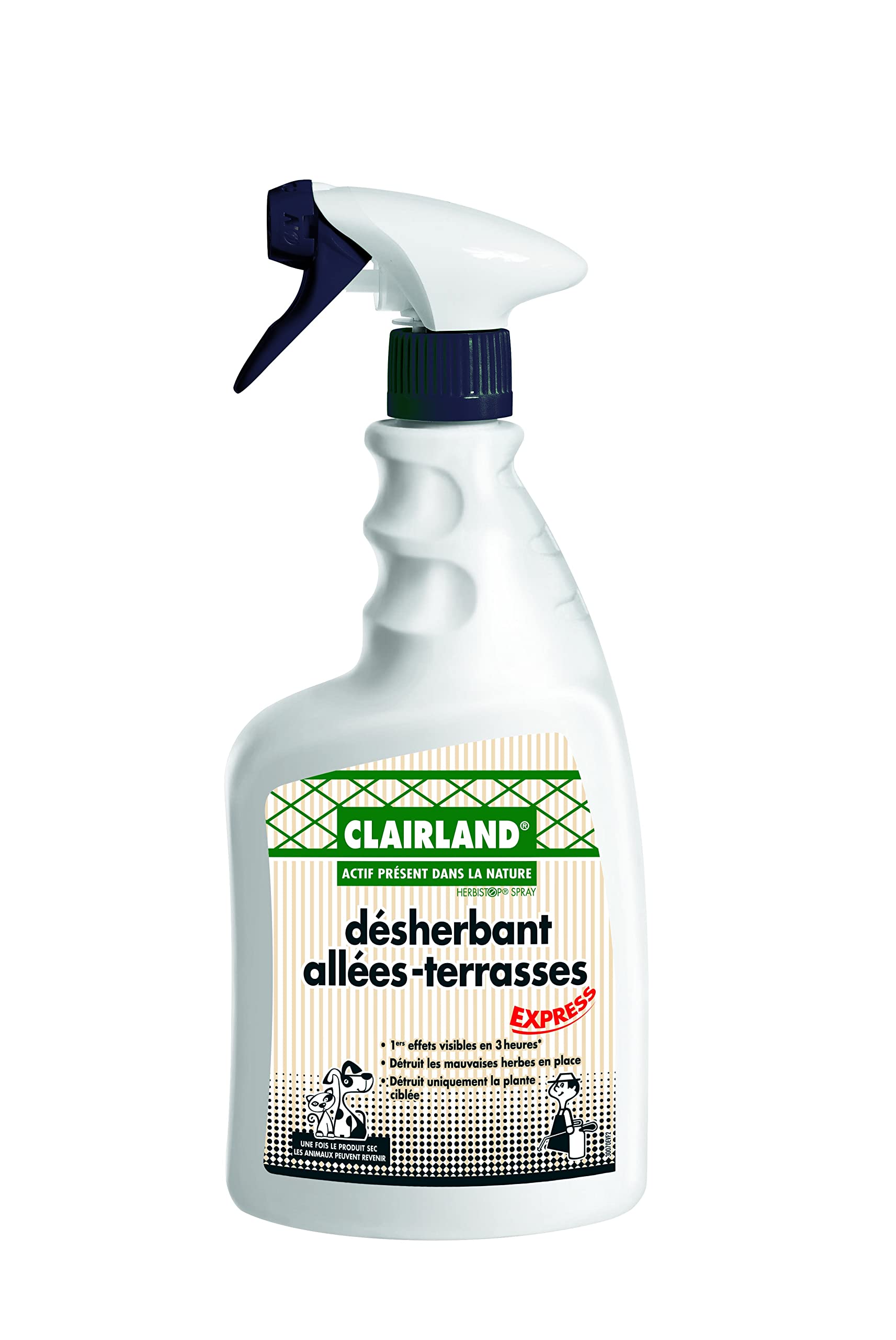 CLAIRLAND Désherbant Allées Terrasses Actif Nature Prêt à l'emploi 900 ML