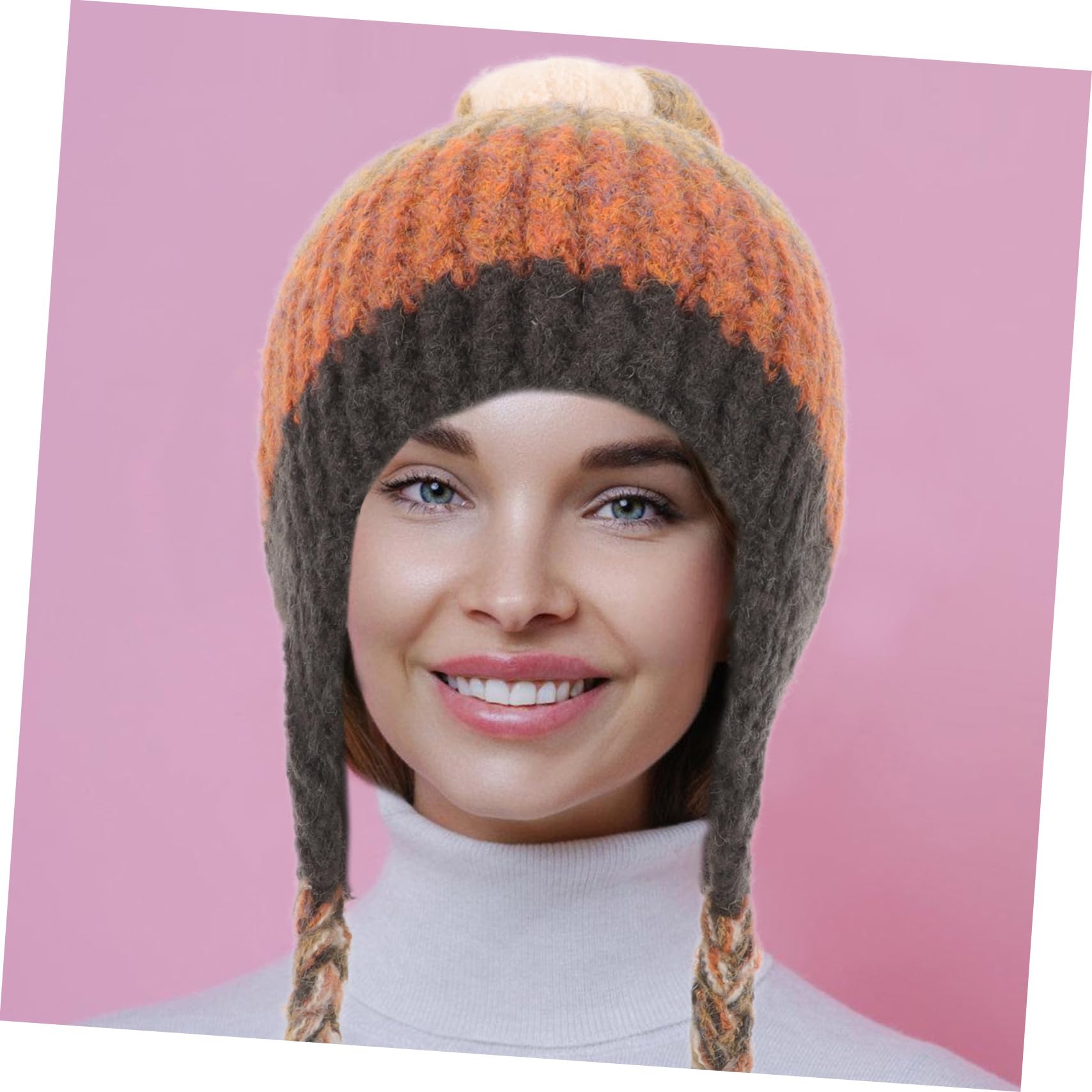 BESPORTBLE gorro tejido con orejeras gorro termico Gorro de mujer Gorro cálido Gorro para el frío sombrero de ganchillo tapa sombrero de punto de mujer gorro de punto caliente hilo