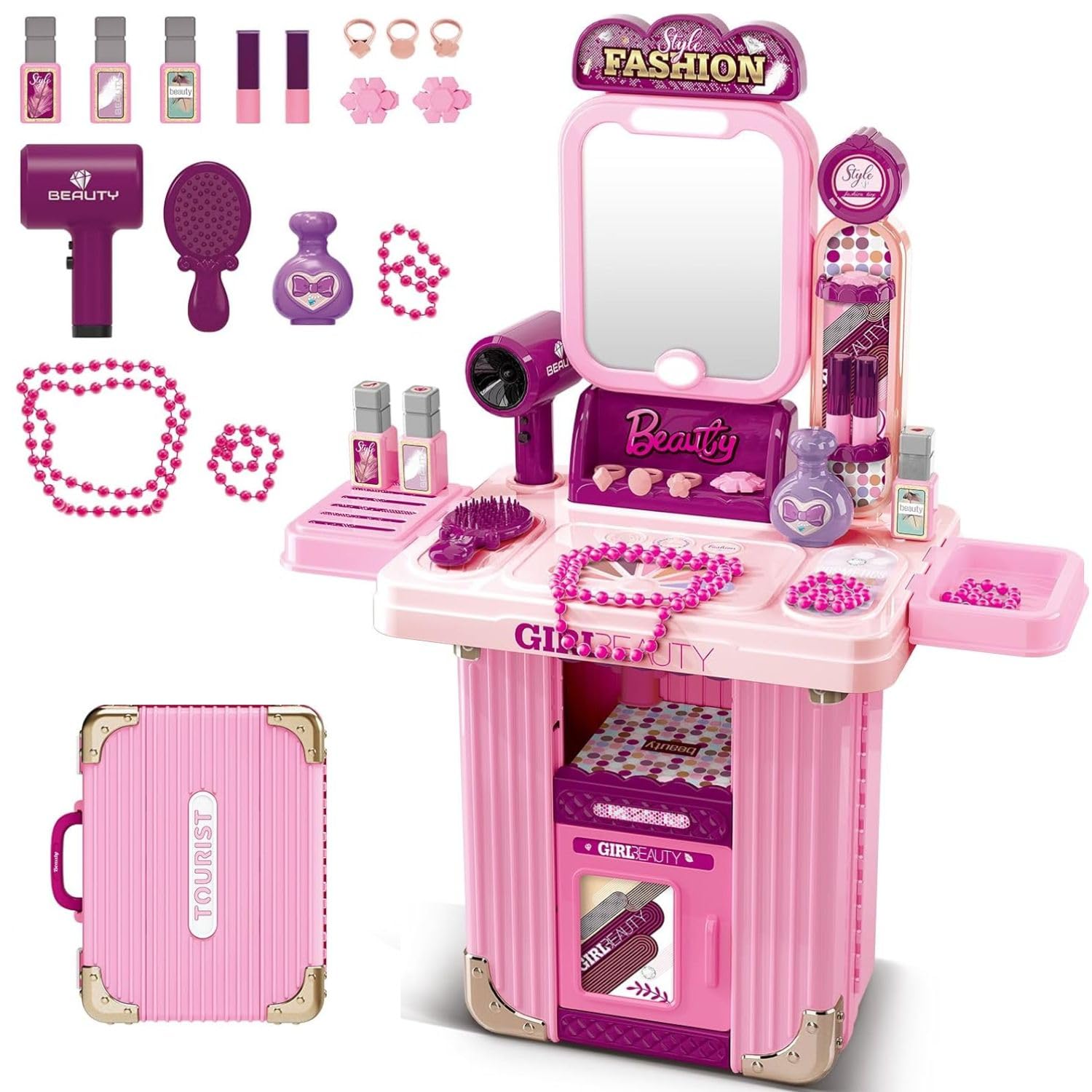 Buy FunBlast 2 in 1 Dressing Table with Suitcase Toy for Kids