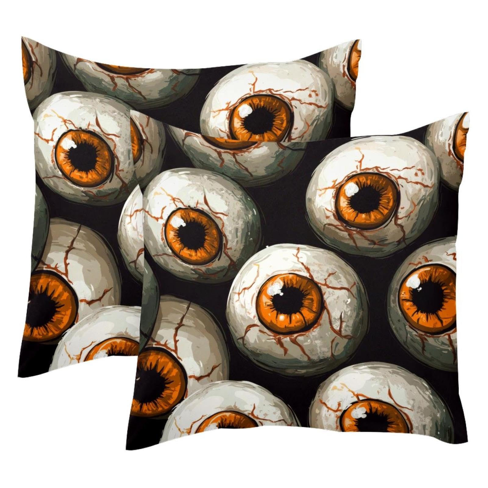 Housse de coussin en velours Eyeballs pour un canape confortable au salon