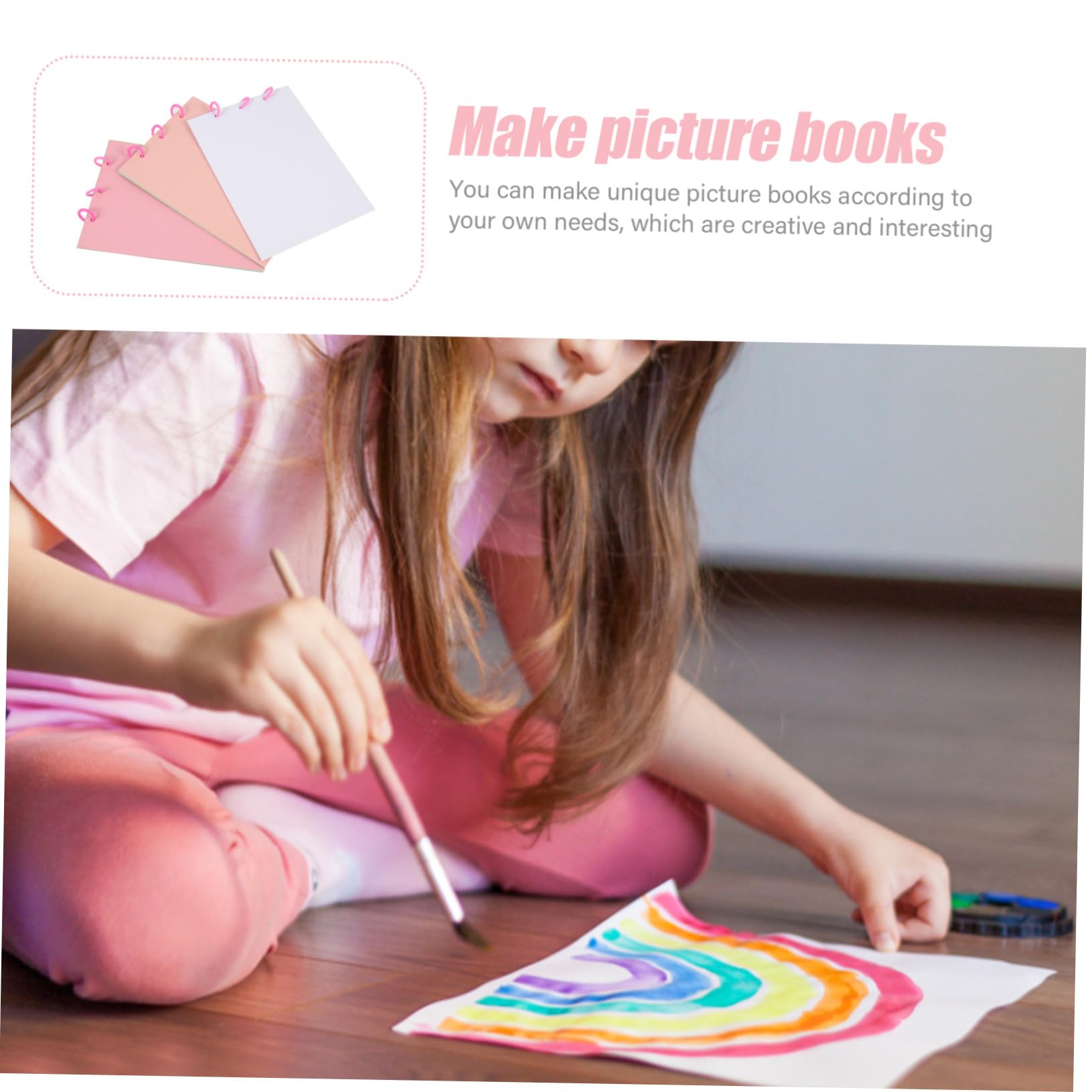 DIYEAH 6 Set Kit Materiali per Creare Libri da Dipingere Fai da Te per Carta Spessa e Colorata per Album Dipinti Mano Libri Mandala e Quaderni Artigianali