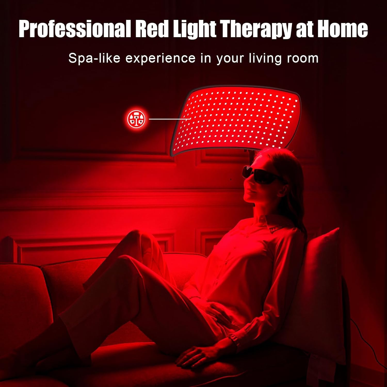 Red Light Therapy for Body Face, Red Light Lamp Device with Belt, Upgraded 3 in1 Chips 200 LED 660nm 850nm Near Infrared Light Therapy Panel with Remote Control & Timer for Full Body Relief, Skin Care - Image 5