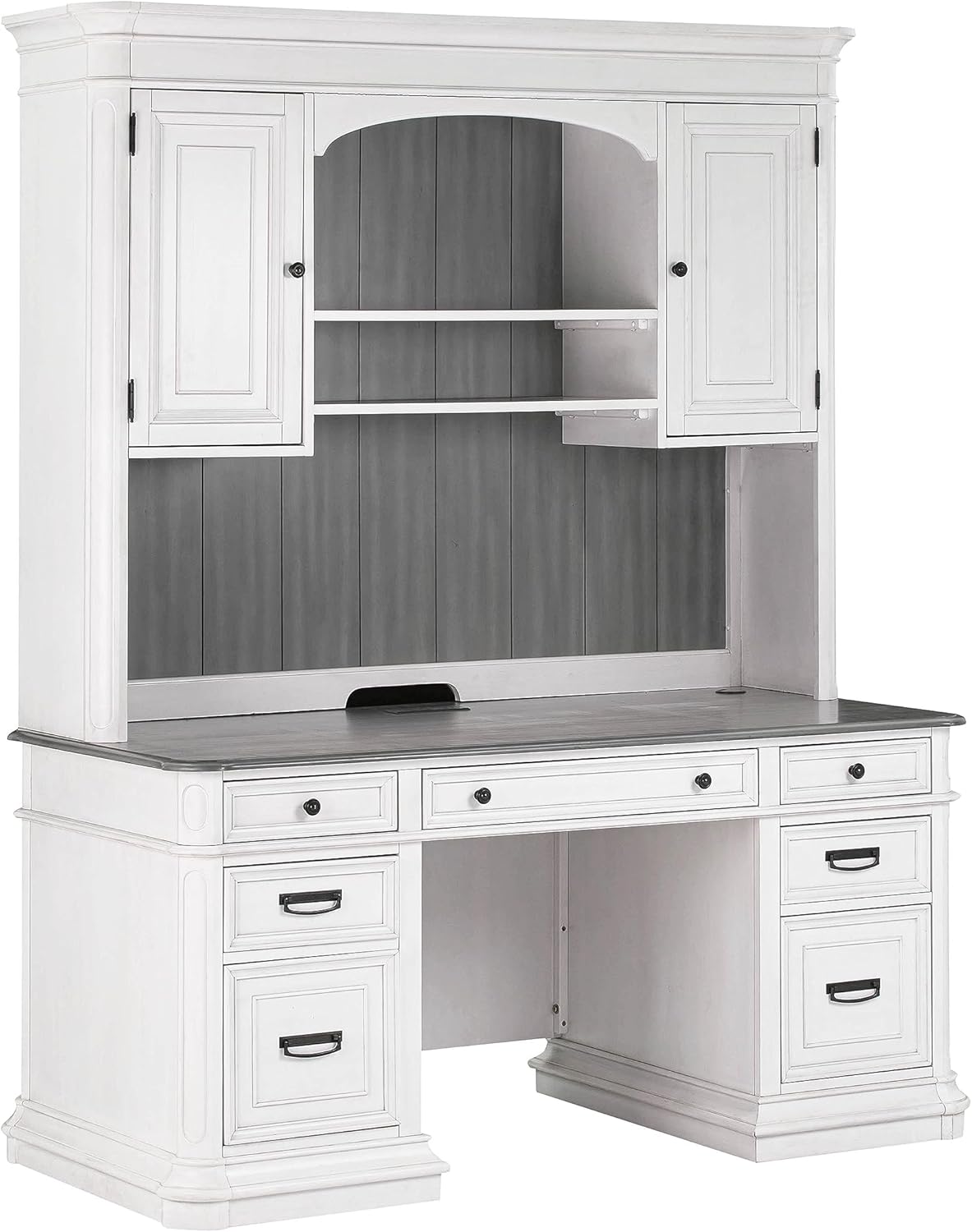 TOV Roanoke White Credenza & Hutch Set