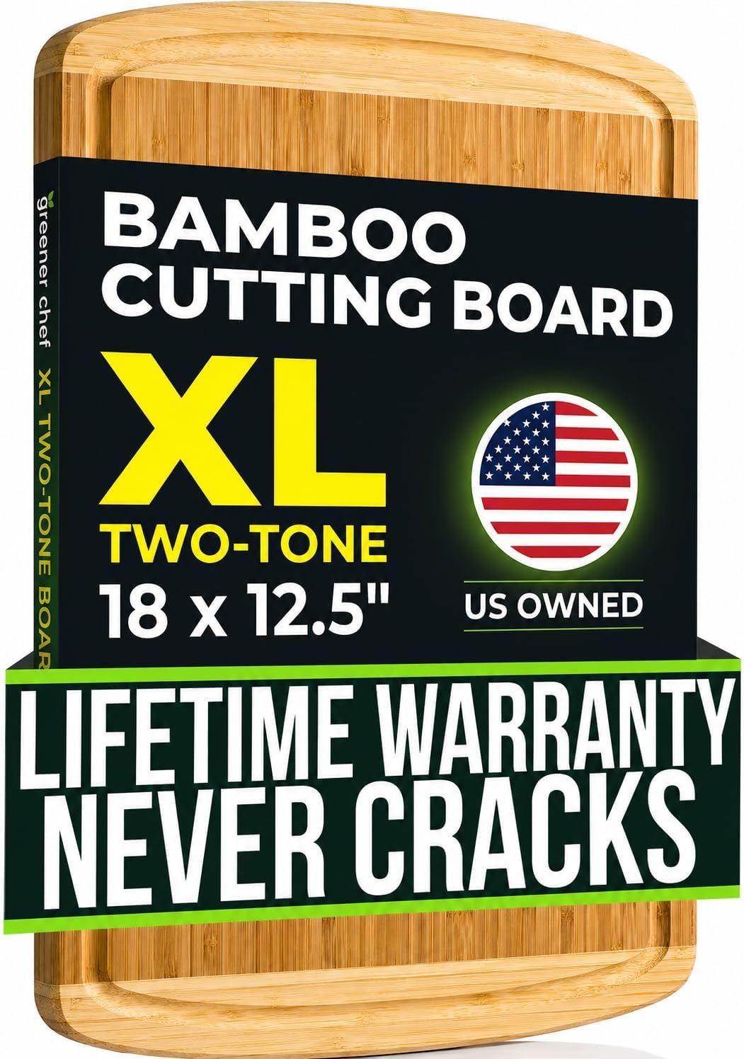 Greener Chef Indestructable Bamboo Board
