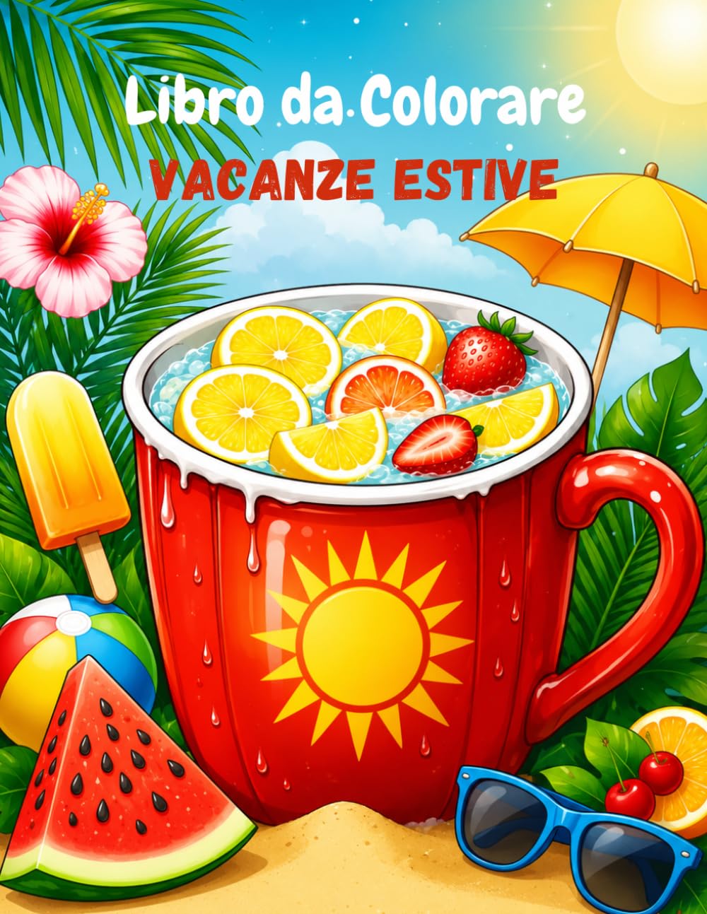 Libro da Colorare Vacanze Estive: Un libro facilissimo da colorare e creativo per bambini dai 3 ai 10 anni