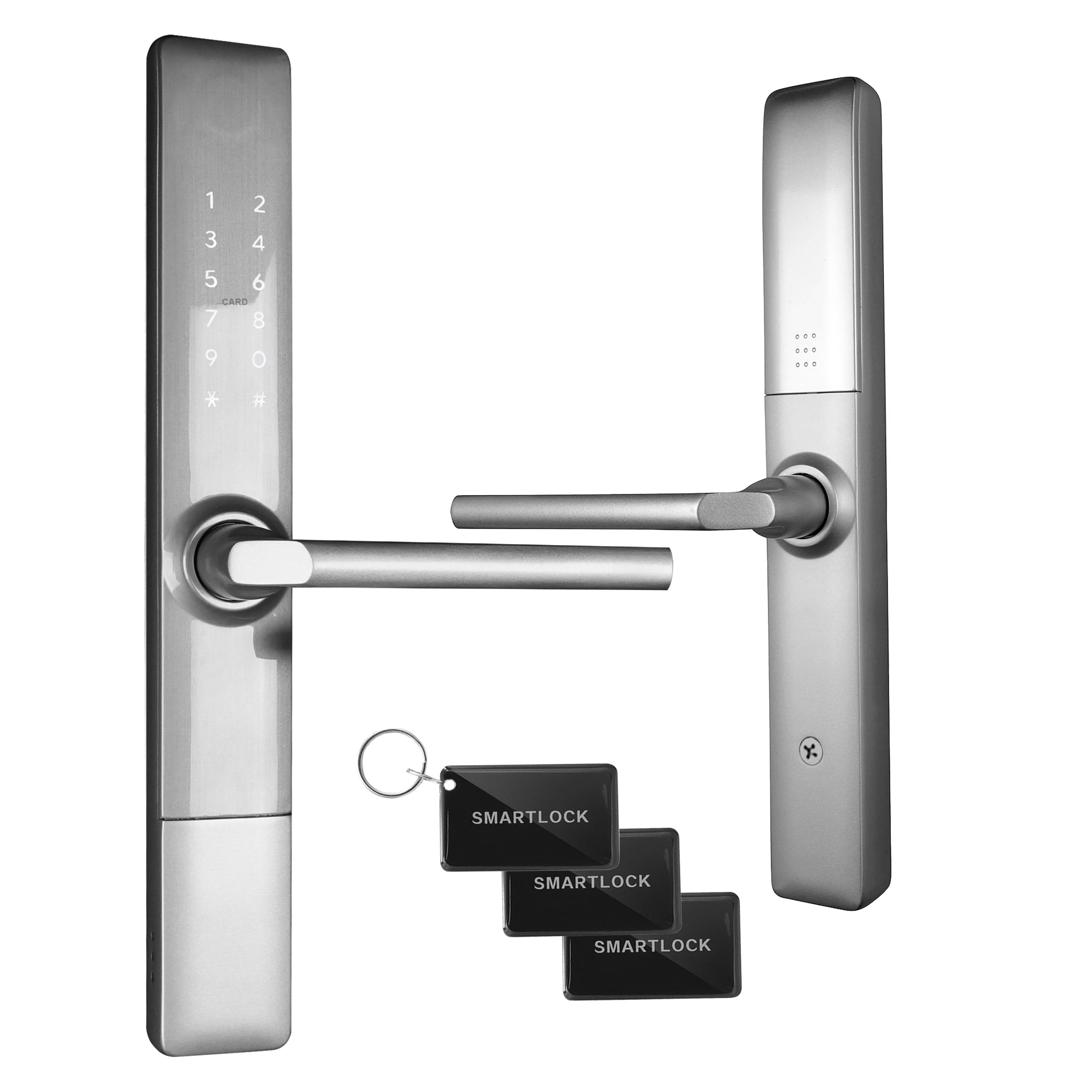 EURA ELH-71H4 Access Control Handle - Long Narrow Profile Encryption Mifare 13.56MHz Reader Silver