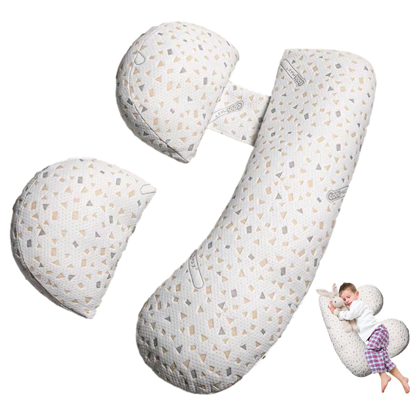 Cojín de embarazo para dormir de lado, cómodo cojín corporal, cojín de cuña suave para embarazo, cojín de maternidad con funda de almohada extraíble, imprescindible para el embarazo Baok