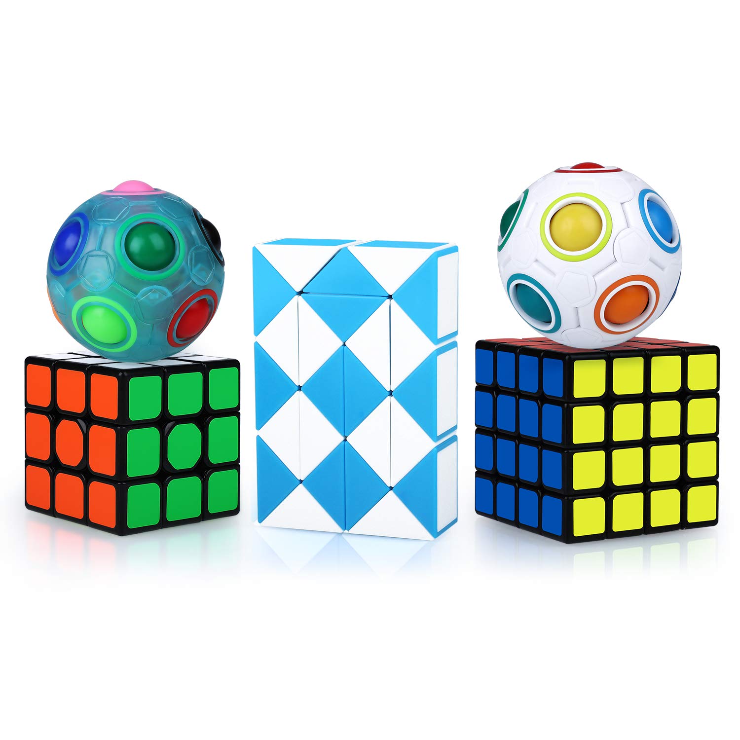 Buy KidsPark Cube Set 5 Pack 3D Puzzle Toys 3X3 + 4X4 Speed Cube