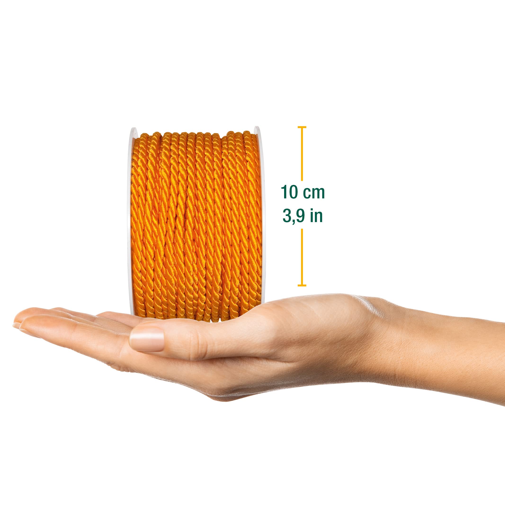 Halbach Seidenbänder Premium Kordel (orange) – Bild 2