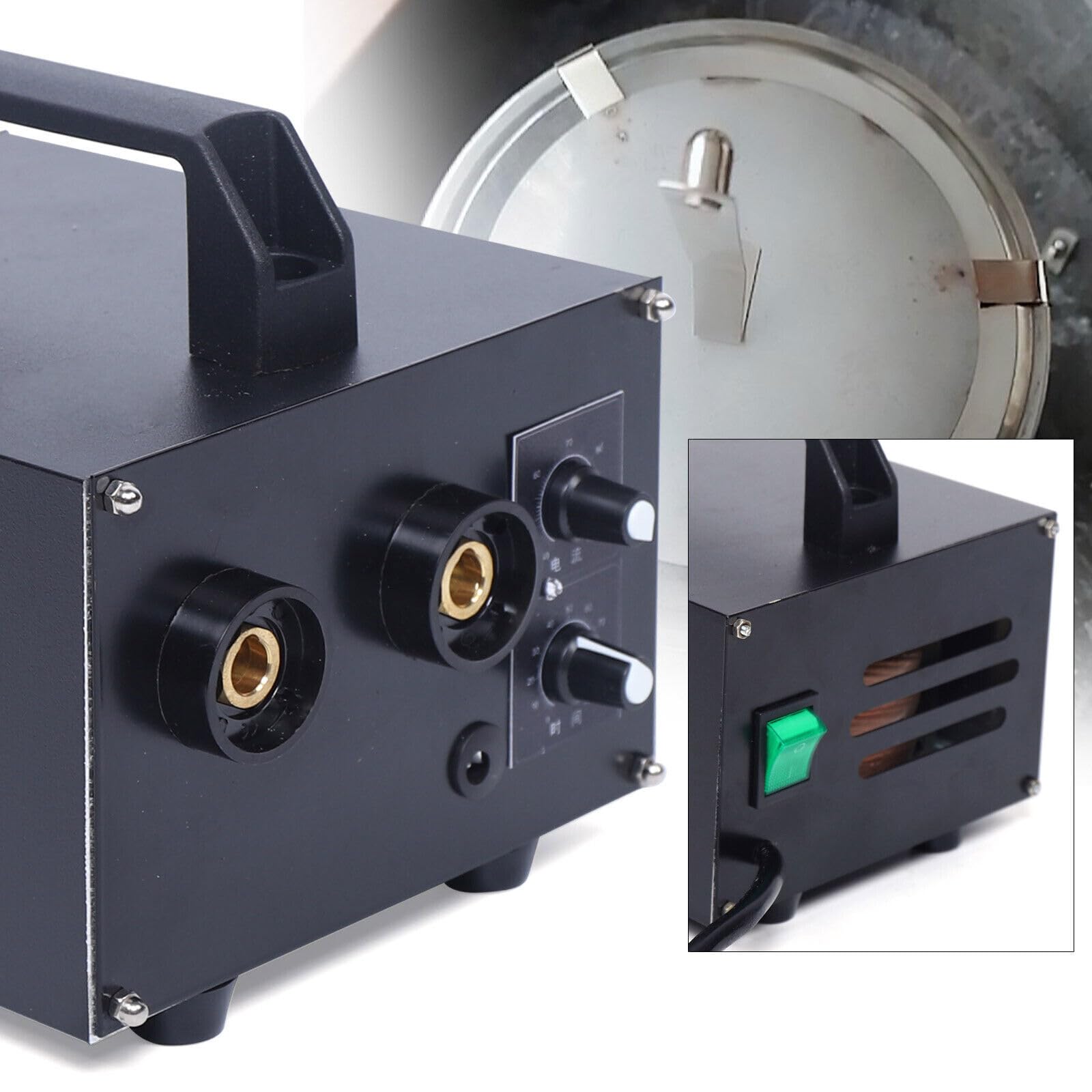 Soldadora por puntos de 220 V, máquina de soldar con batería de 1600 A, soldador profesional para soldadura precisa para montaje y mantenimiento de vehículos eléctricos, construcción de maquetas