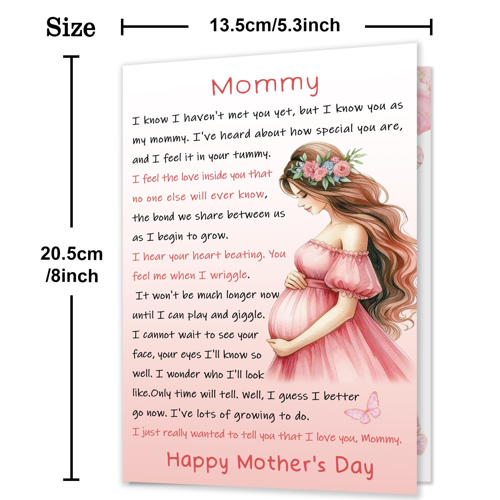 Mother's Day Card for Mother To Be, Mothers Day Card Gift for Mom to Be, Greeting Card for Expecting Mom